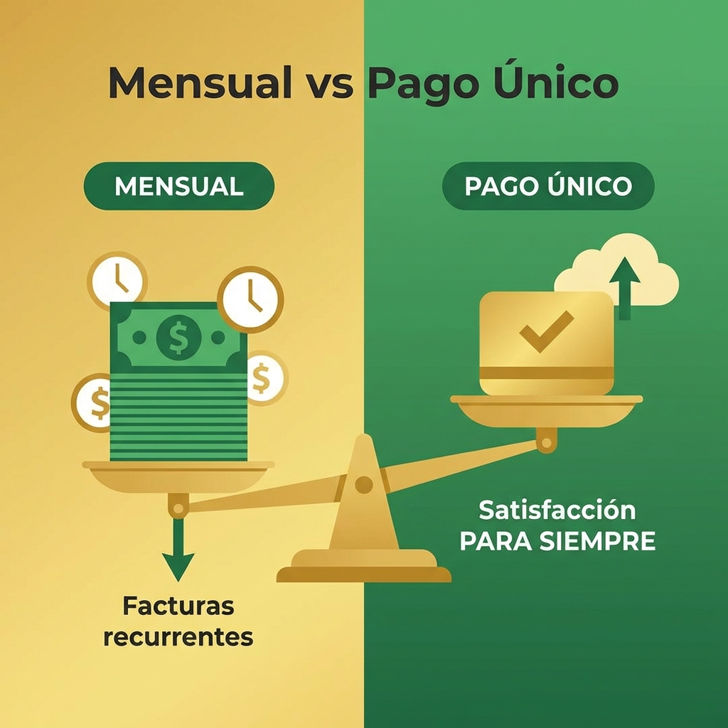 Planes Mensuales vs Pago Único